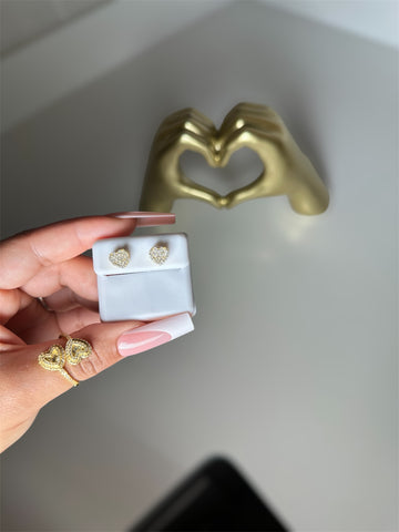 Diamond Heart Earrings